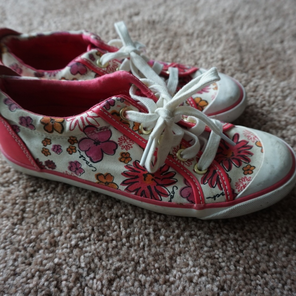 Floral Pink Coach Barrett Sneaker Shoes